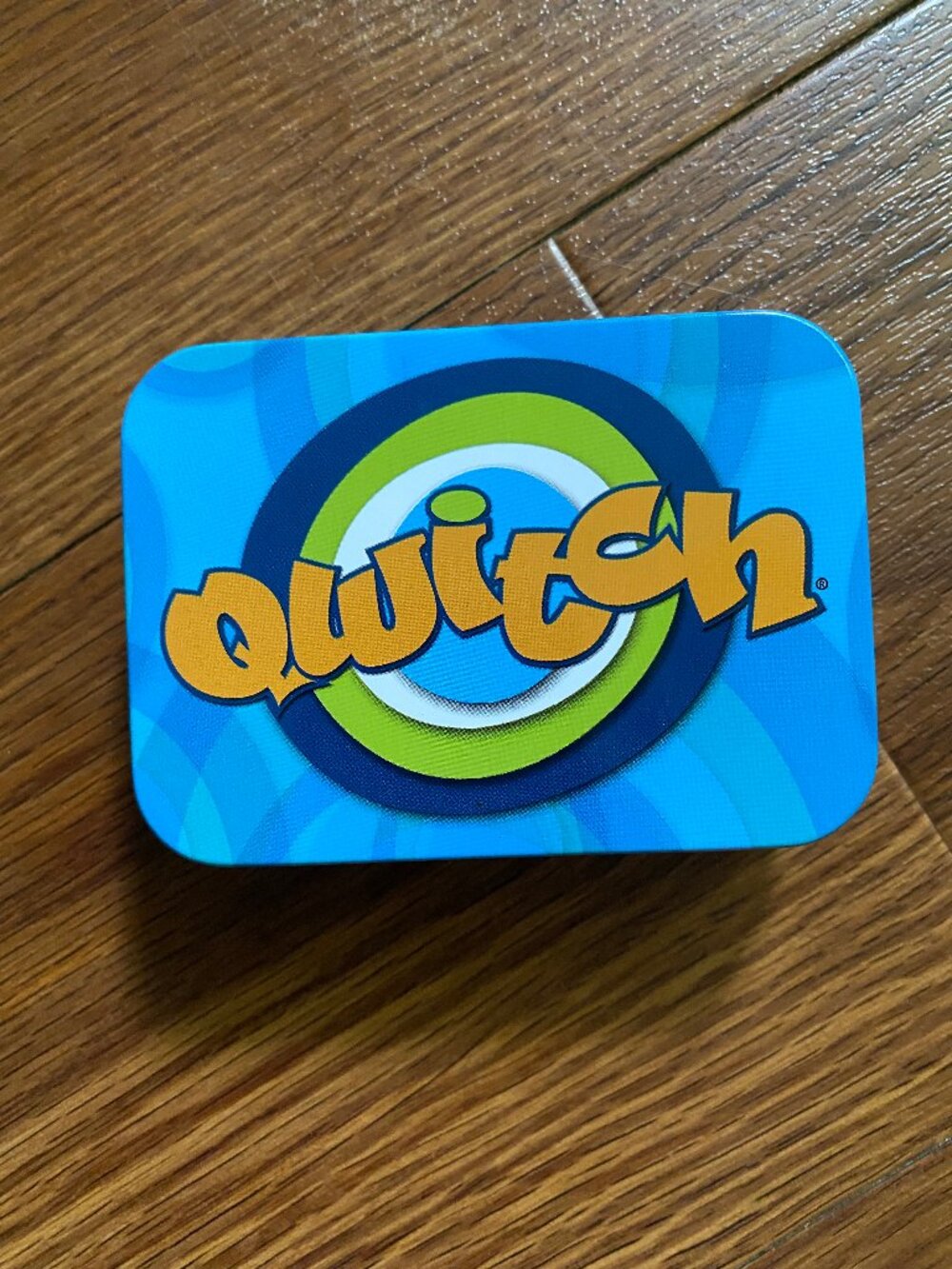 Qwitch Card Game Out of the Box Tin Edition Fast Paced Travel Board Game EUC